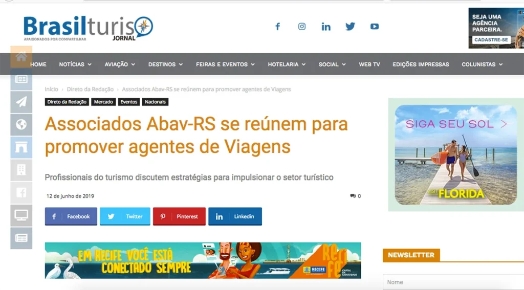 Associados Abav-RS se reúnem para promover agentes de Viagens